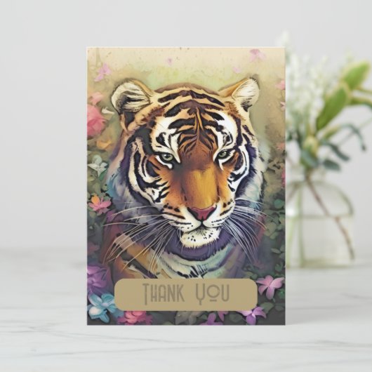 Tijgerbloem bedankkaart (Staand voorkant)