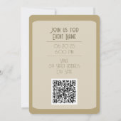 Tijgerbloem Uitnodiging QR Code (Achterkant)