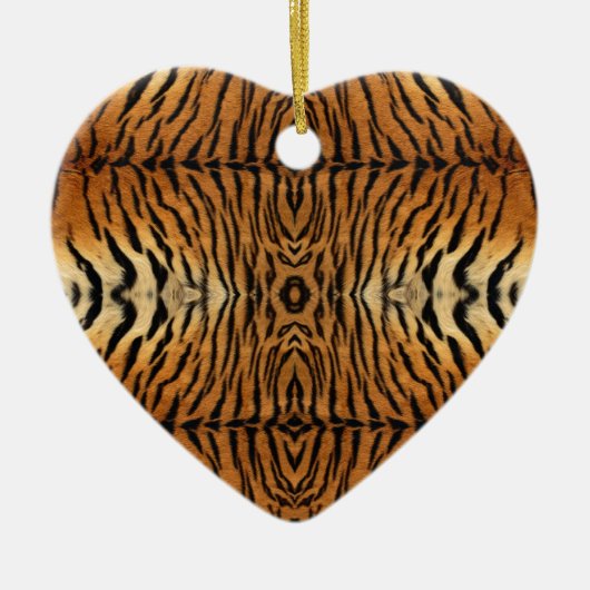 tijgerbonpatroon keramisch ornament (Voorkant)