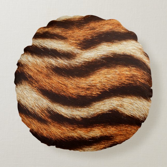 tijgerbontextuur rond kussen (Voorkant)