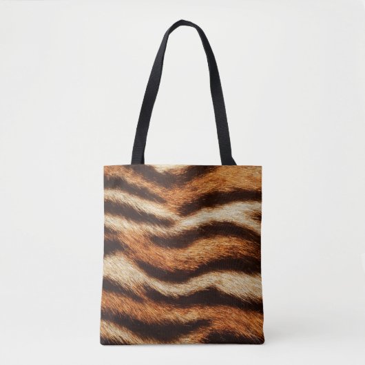 tijgerbontextuur tote bag (Voorkant)