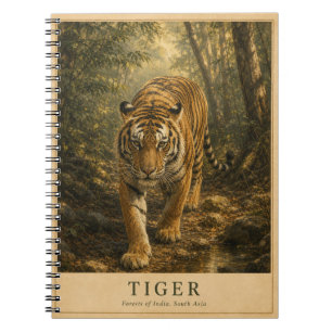 Tijgerbossen van India VINTAGE Notitieboek