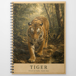 Tijgerbossen van India VINTAGE Notitieboek