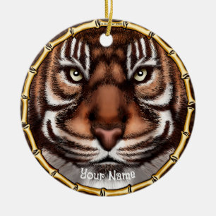 Tijgerbotten keramisch ornament