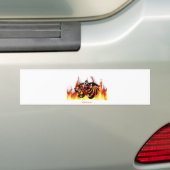 tijgerbrand bumpersticker (Op auto)