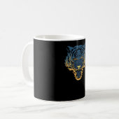 tijgerbrand koffiemok (Voorkant links)