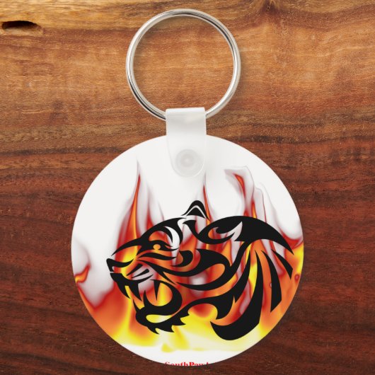 tijgerbrand sleutelhanger (Voorkant)