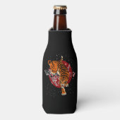 Tijgercadeau | Cherry Blossom Tiger Lover Gift Flesjeskoeler (Fles Voorkant)