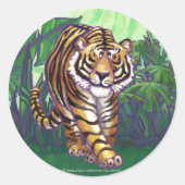 Tijgercadeautjes en Accessoires Ronde Sticker (Voorkant)