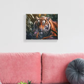 tijgercanvas - Oerwoud Canvas Afdruk (Insitu (Woonkamer))