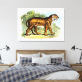  tijgerdierillustratie canvas afdruk (Insitu (Slaapkamer))