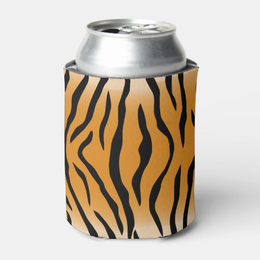tijgerdierpatroon blikjeskoeler (Blikje Voorkant)