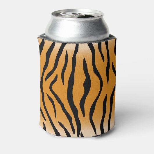 tijgerdierpatroon blikjeskoeler (Blikje Achterkant)