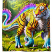 Tijgerdinosaurus Douchegordijn (Voorkant)