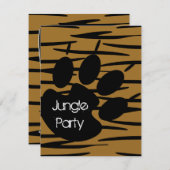 Tijgerdrukuitnodigingen Kaart (Voorkant / Achterkant)