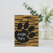 Tijgerdrukuitnodigingen Kaart (Staand voorkant)