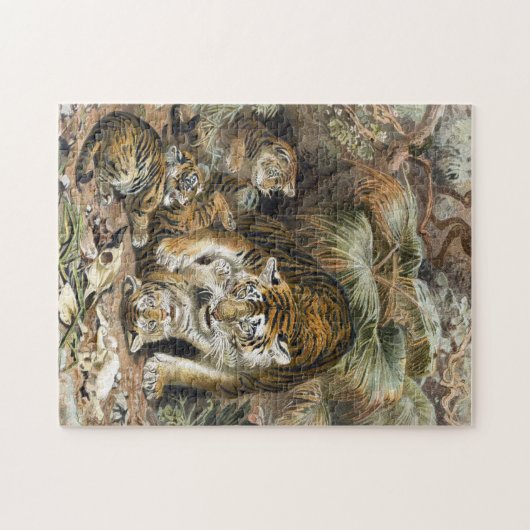 Tijgerfamilie Legpuzzel (Horizontaal)