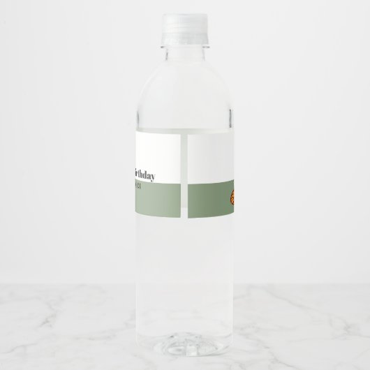 Tijgerfeest, dierlijk oerwoud waterfles etiket (Achterkant)