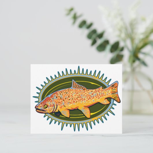 Tijgerforel briefkaart (Staand voorkant)