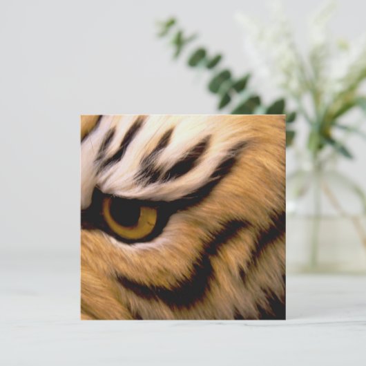 Tijgerfotouitnodiging Kaart (Staand voorkant)