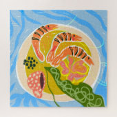 tijgergarnalen | Garnaal Zee Voedselschotel Legpuzzel (Horizontaal)