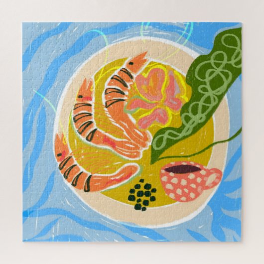 tijgergarnalen | Garnaal Zee Voedselschotel Legpuzzel (Verticaal)