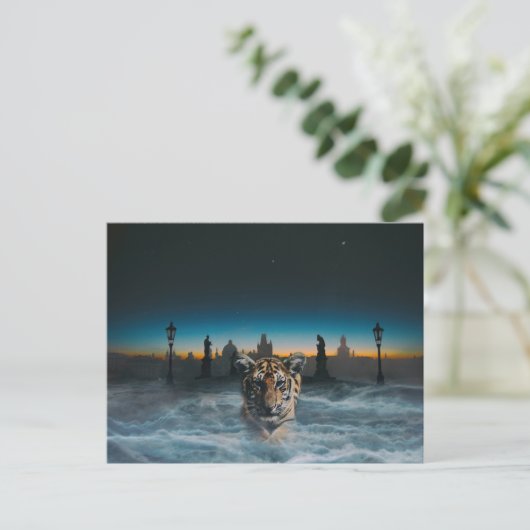 tijgergeest briefkaart (Staand voorkant)