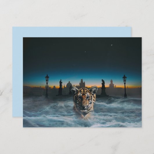 tijgergeest briefkaart (Voorkant / Achterkant)