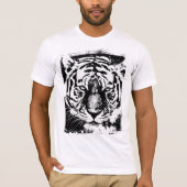 Tijgergezicht Elegante Bella+Canvas Korte Mouw T-shirt (Voorkant)