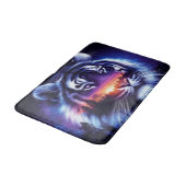 Tijgergezicht en Schilderachtig zonsonderganglands Badmat (Gekanteld)