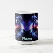 Tijgergezicht en Schilderachtig zonsonderganglands Koffiemok (Center)