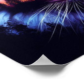 Tijgergezicht en Schilderachtig zonsonderganglands Poster (Hoek)