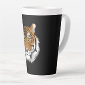 Tijgergezicht Latte mok (Rechterhoek)