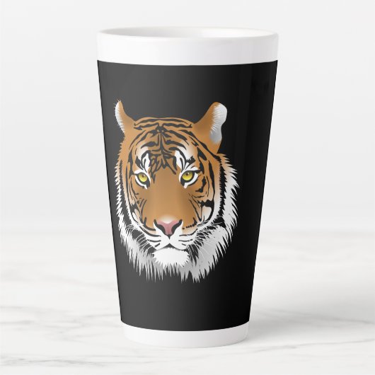 Tijgergezicht Latte mok (Voorkant)