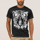 Tijgergezicht Mannen Bella Canvas Korte Mouw Zwart T-shirt<br><div class="desc">Pop Art Tiger Face Elegant Modern Sjabloon Bella Canvas Korte mouw Zwart T-shirt.</div>