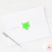 tijgergezicht ronde sticker (Envelop)