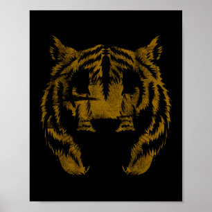 Tijgergezicht Tijgerkop Wilde Kat Liefhebber Cadea Poster