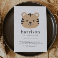 Tijgergezicht - Verjaardagsuitnodiging