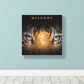 tijgergezichtscanvas canvas afdruk (Insitu (Houten vloer))