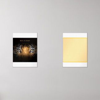 tijgergezichtscanvas muurkunst sets