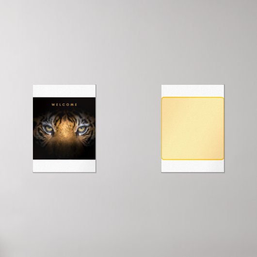 tijgergezichtscanvas muurkunst sets (Voorkant)