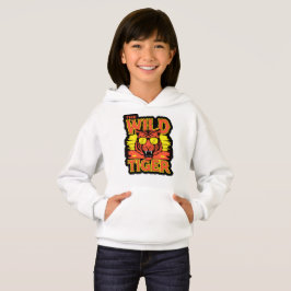 Tijgergrafische hoodie voor kinderen