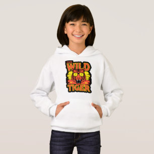 Tijgergrafische hoodie voor kinderen