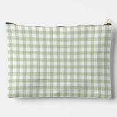 Tijgergroene Gingham Monogram Make-uptas Etui (Achterkant)