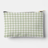 Tijgergroene Gingham Monogram Make-uptas Etui (Achterkant)