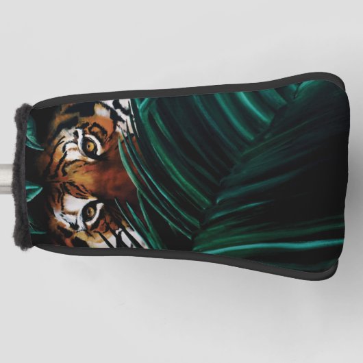 Tijgergroene Oerwouden bladeren Golfheadcover (Voorkant)
