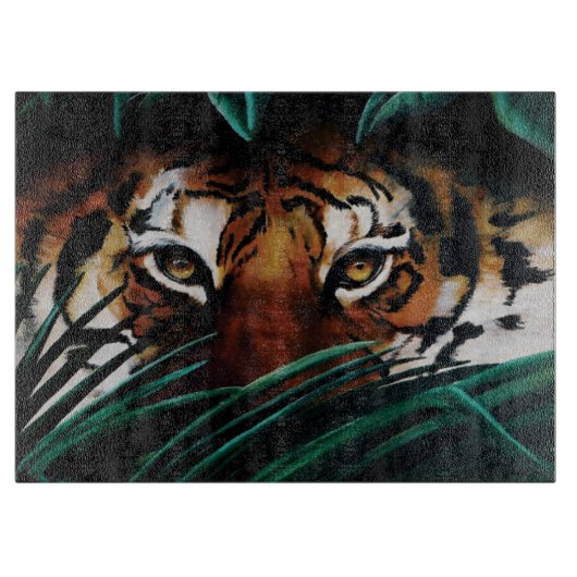 Tijgergroene Oerwouden bladeren Snijplank (Voorkant)