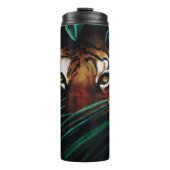 Tijgergroene Oerwouden bladeren Thermosbeker (Voorkant)