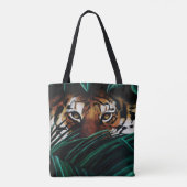 Tijgergroene Oerwouden bladeren Tote Bag (Achterkant)