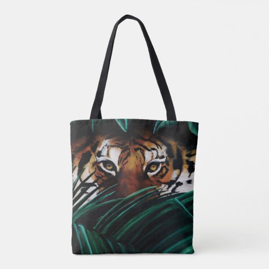 Tijgergroene Oerwouden bladeren Tote Bag (Achterkant)